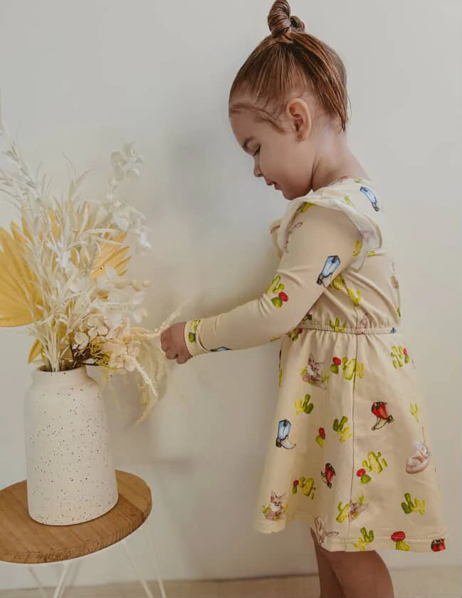 Long Sleeve Dress - Desert Fox