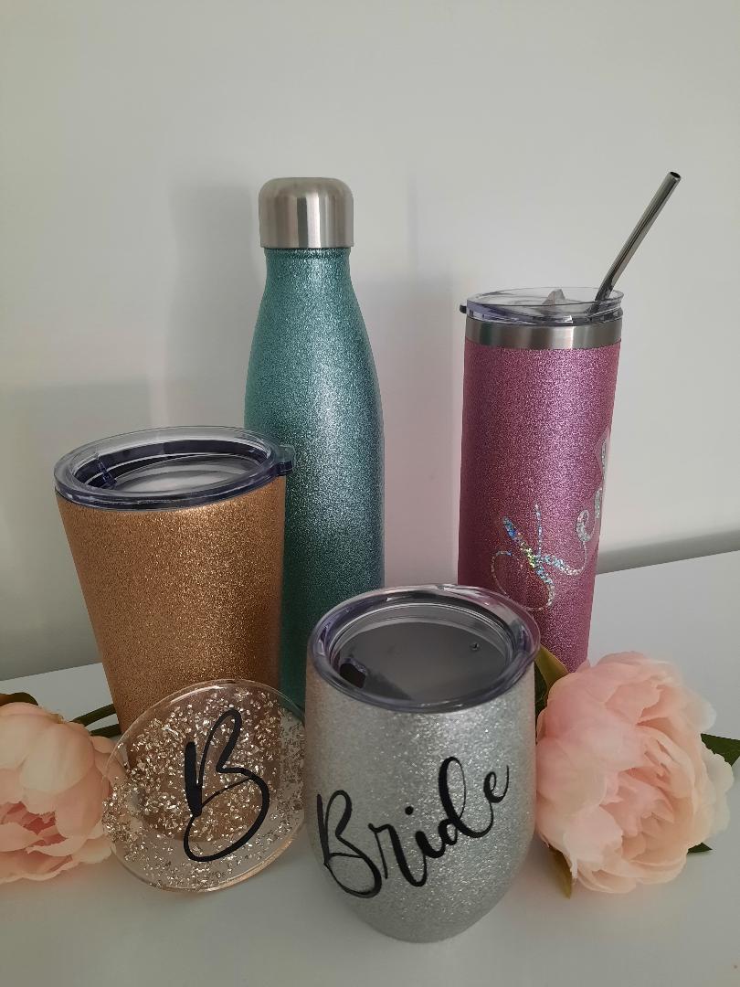 Glittered Drinkware - Personalised