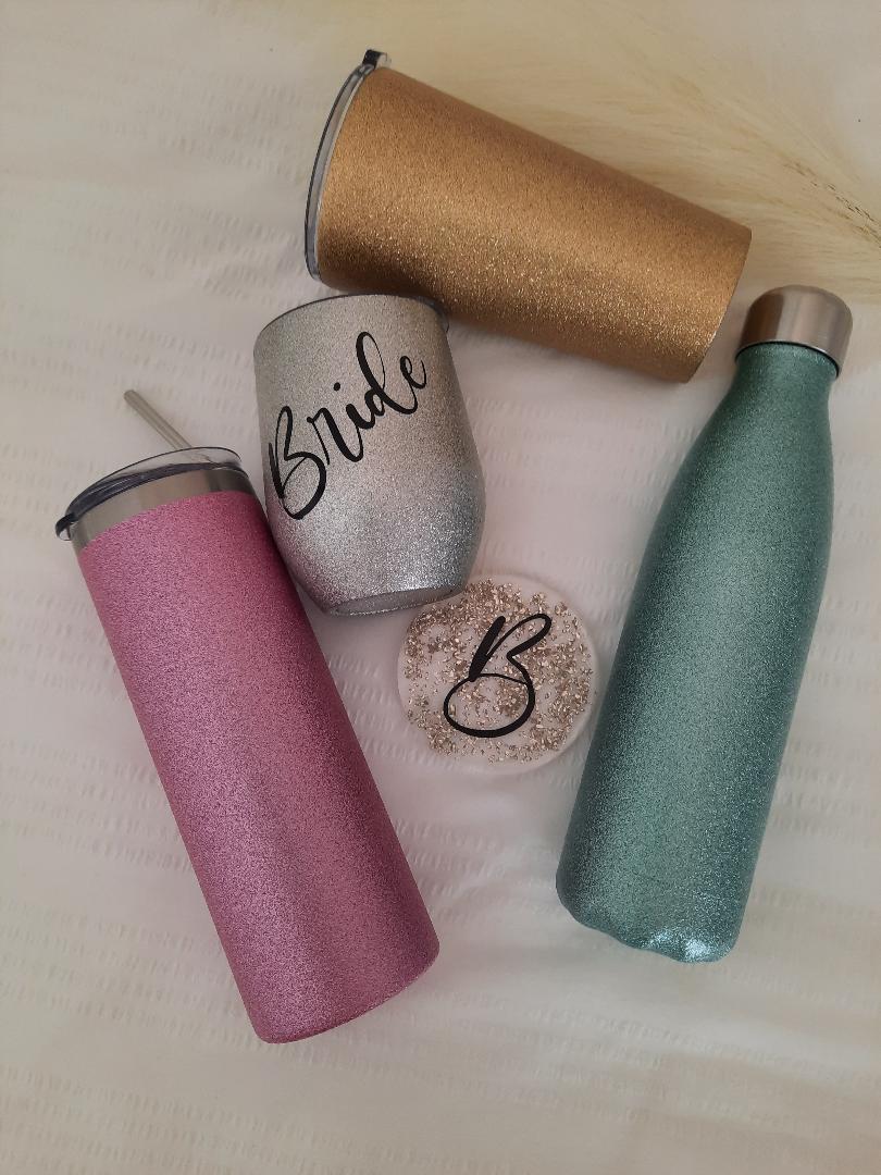 Glittered Drinkware - Personalised