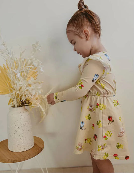 Long Sleeve Dress - Desert Fox