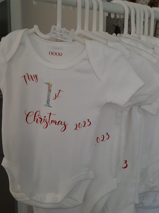 Personalised Baby Christmas Onesie