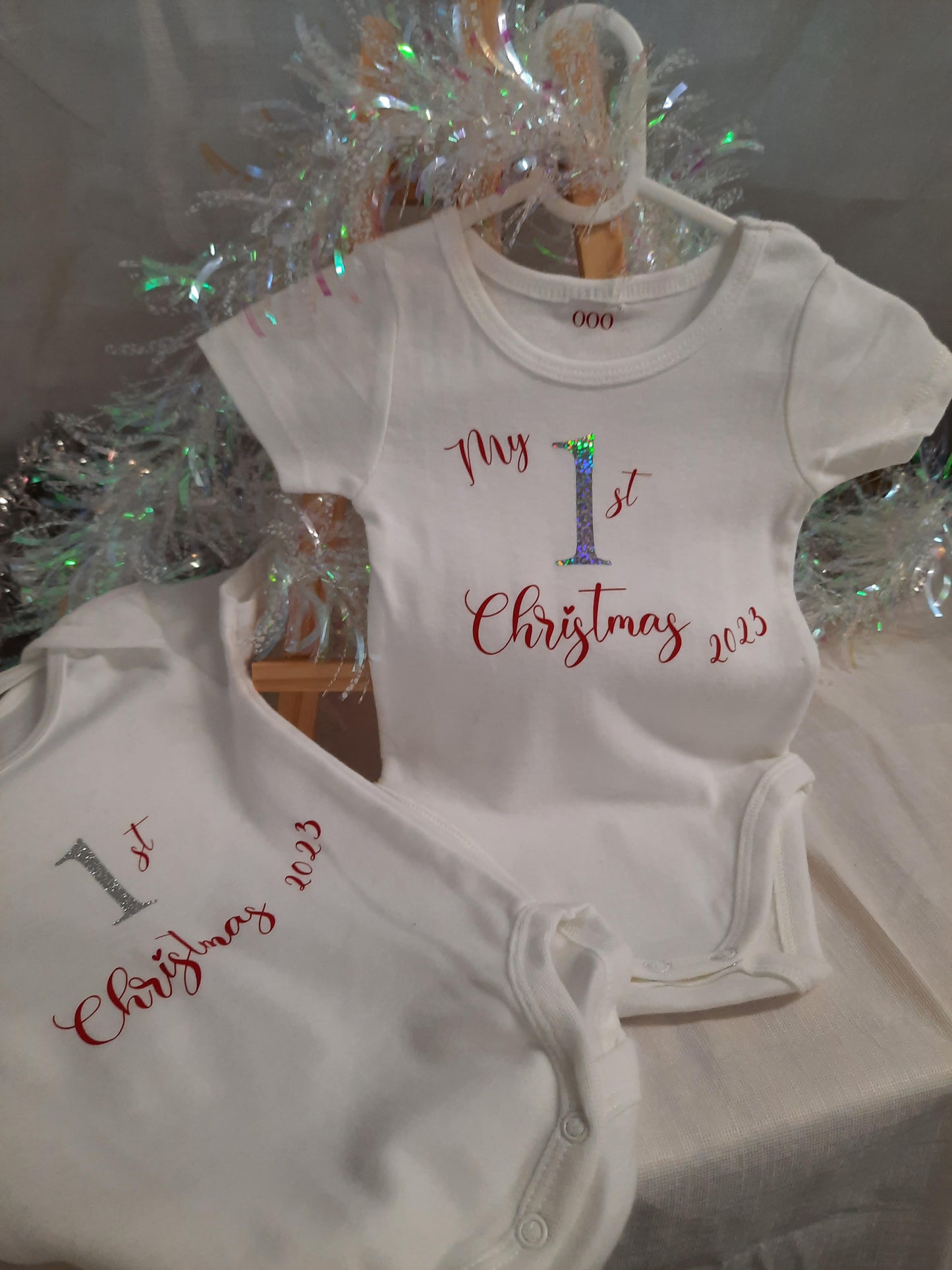 Personalised Baby Christmas Onesie