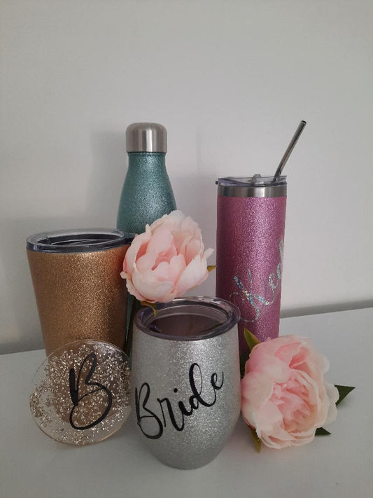 Glittered Drinkware - Personalised